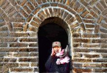 a girl inside the Great Wall of CHINA - photo by Renata Blonska