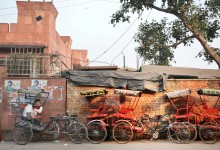 Old Delhi rickshaw stand - photo by Renata Blonska