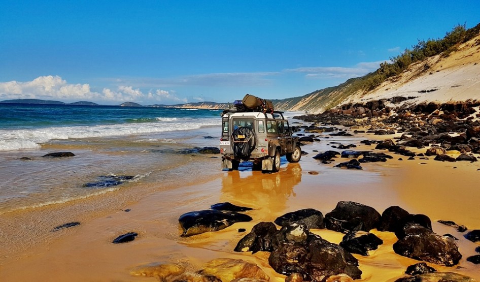 Rainbow beach, the Beach, north Sunshine Coast the beach you can go for a long ride by car - photo by Renata Blonska